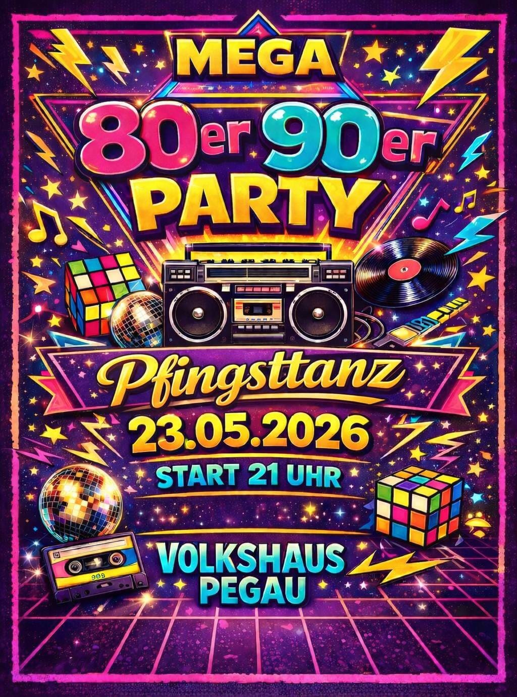 Mega 80er 90er Party „Pfingsttanz“